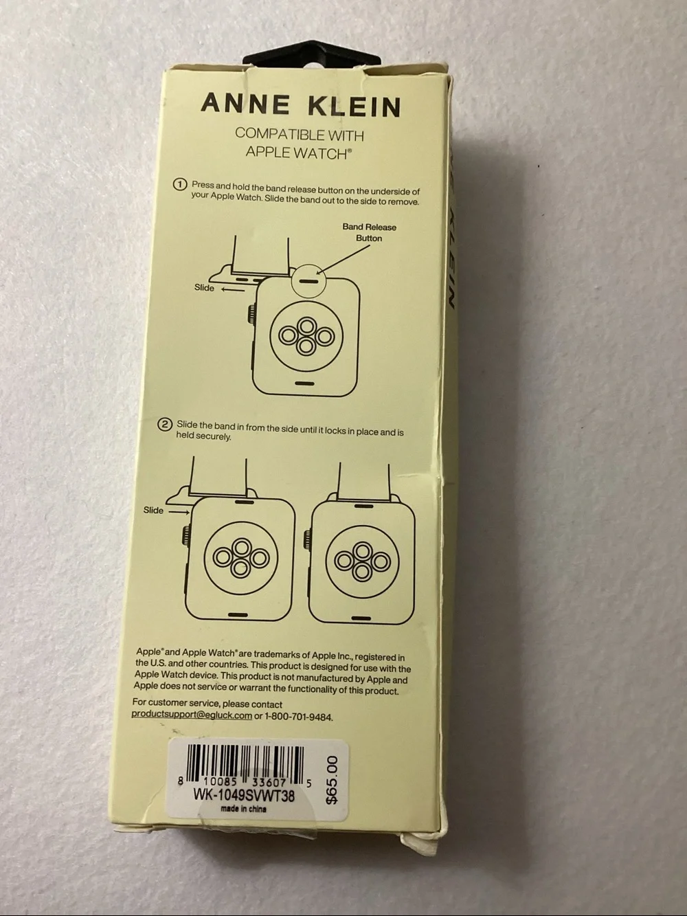 Anne Klein White Ceramic Link Band for Apple Watch (38/40/41mm)